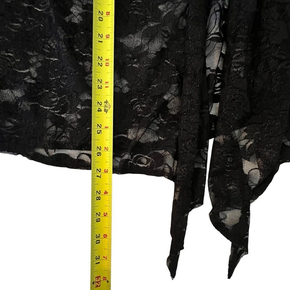 Mod Land Womens Black Lace Whimsigoth Cardigan Size M Sheer Boho Fairy Grunge - Picture 5 of 7